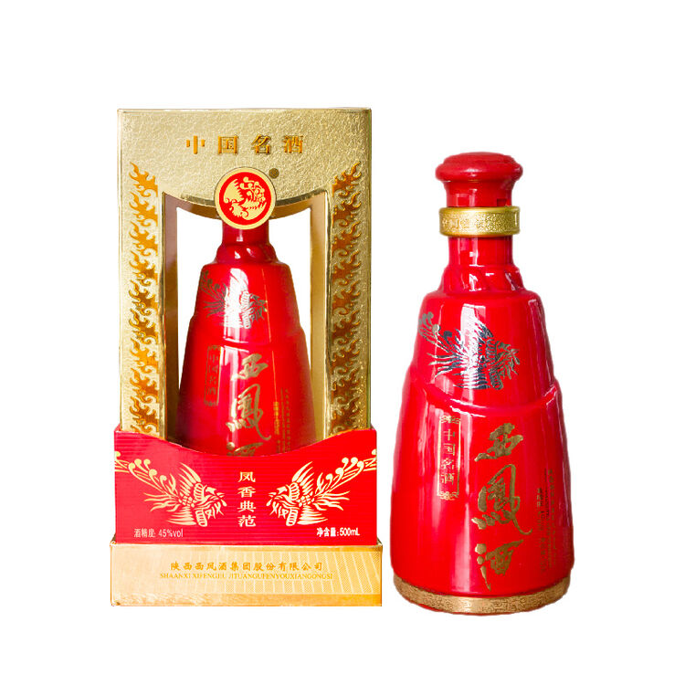 西凤酒 红西凤55度 盒装白酒 单瓶装 500ml凤香型口感 单瓶