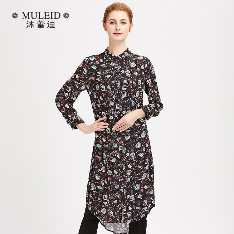 沐蕾迪大码女装 连衣裙 黑色 46码/2xl(165/100