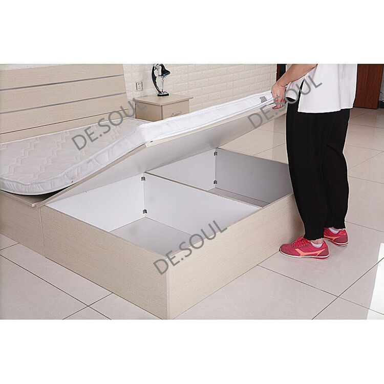 8米板式床高箱床低箱床北京送货到家 硬板床头 高箱 8公分厚草垫 1500