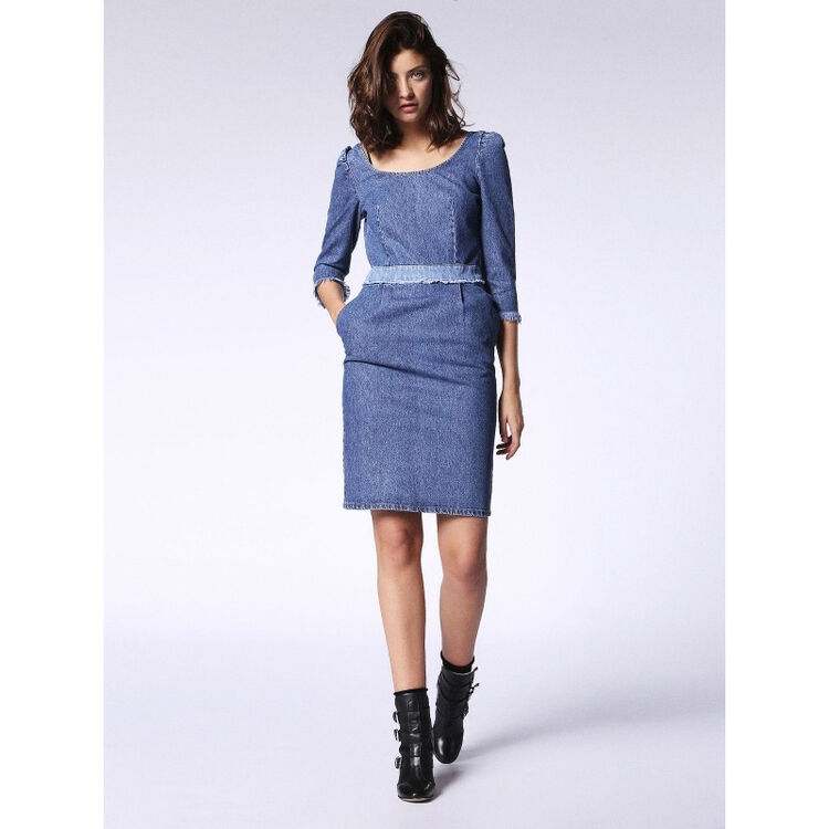diesel 迪赛 女装 女式连衣裙 q00858405 blue jeans l
