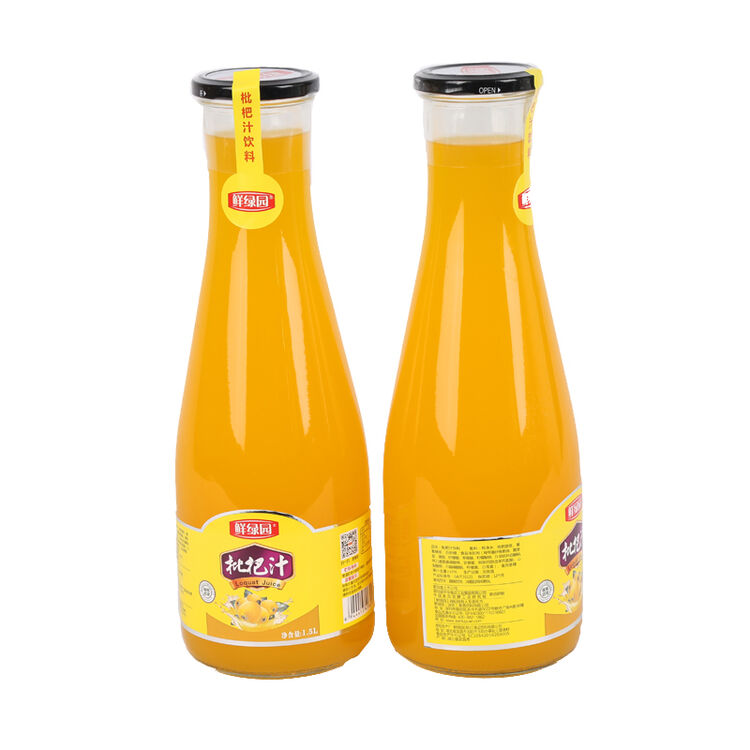 鲜绿园 中华食品玻璃瓶枇杷汁1.5l整箱包邮 6瓶装
