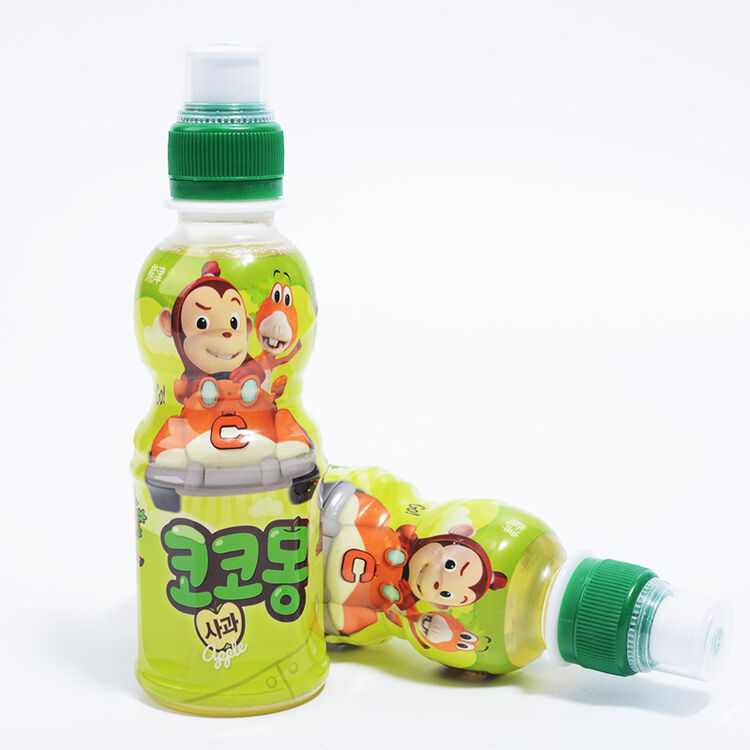 韩国进口 熊津香肠猴饮料果汁苹果味 整箱200ml*24瓶