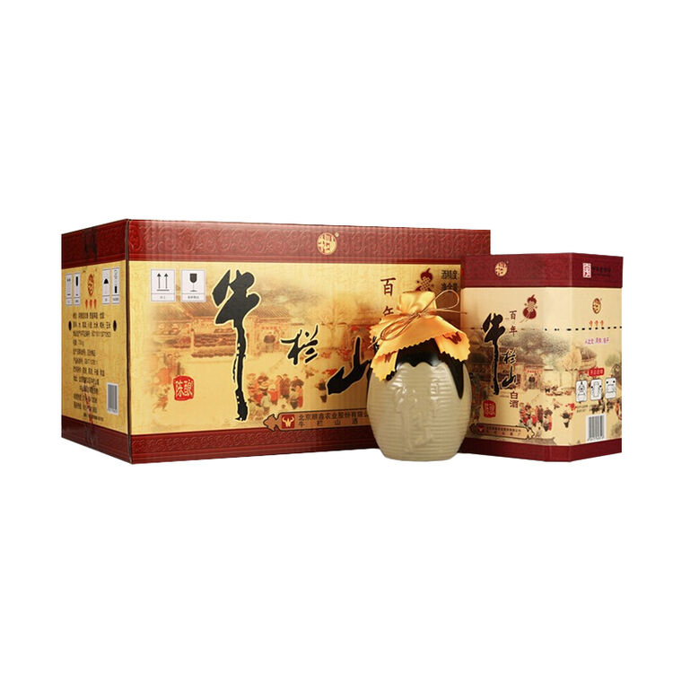 牛栏山白酒 三牛 百年陈酿 36度 500ml *6 白酒整箱 浓香型