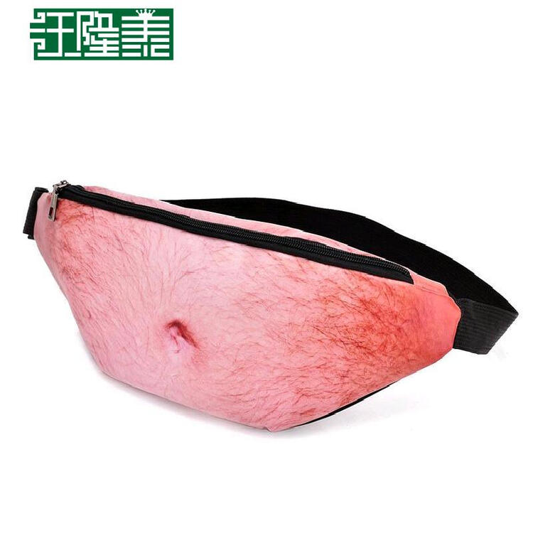 沃隆泰2018新款假肚皮腰包个性搞怪大肚腩背包时尚男女休闲运动创意