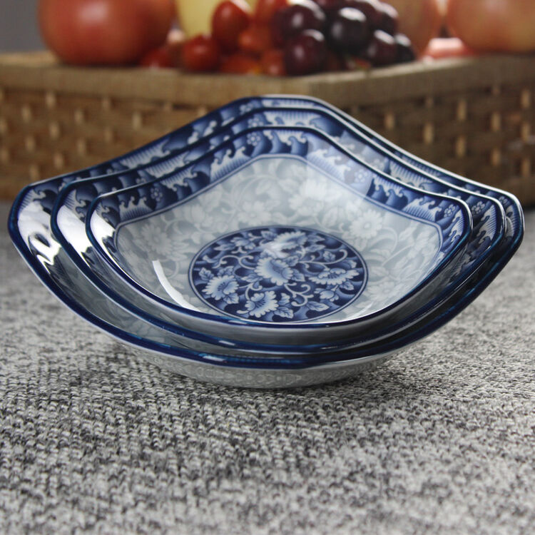 御壶堂 韩*原装 参宝陶瓷八角盘 菜碟 凉菜盘子陶瓷餐具 小号一个盘