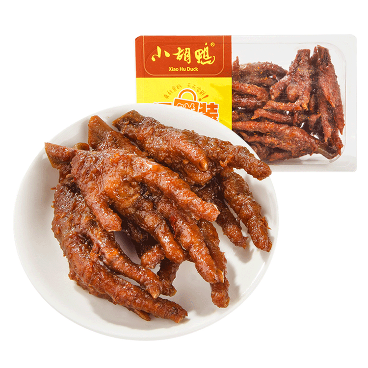 小胡鸭 保鲜装 香辣味虎皮凤爪鸡爪220g 特产食品零食小吃 香辣味