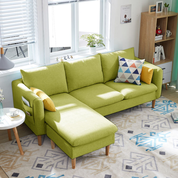 小型沙发小客厅出租房布艺沙发经济型小户型转角简易三人北欧简约