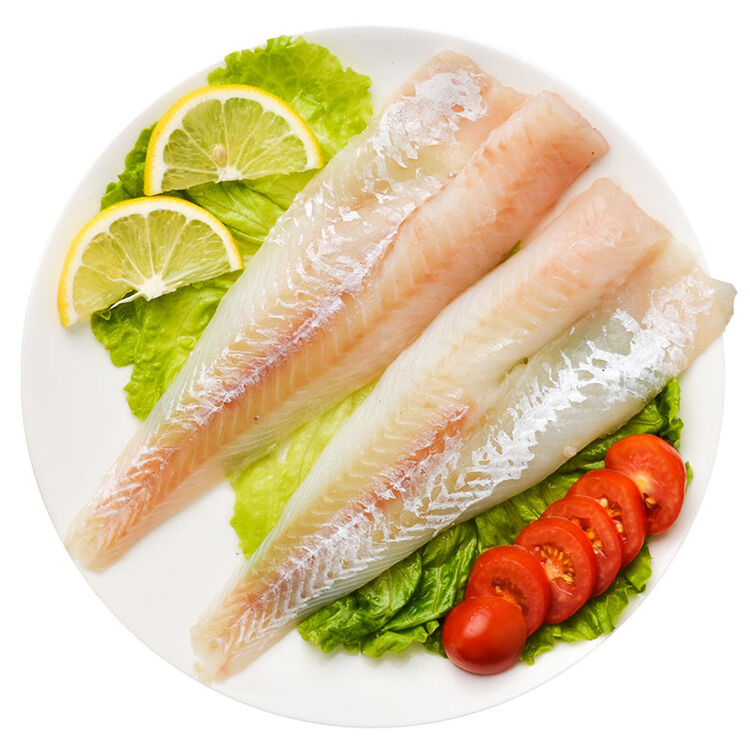 海买 阿拉斯加狭鳕鱼片 500g/袋 5-6片 火锅 海鲜水产