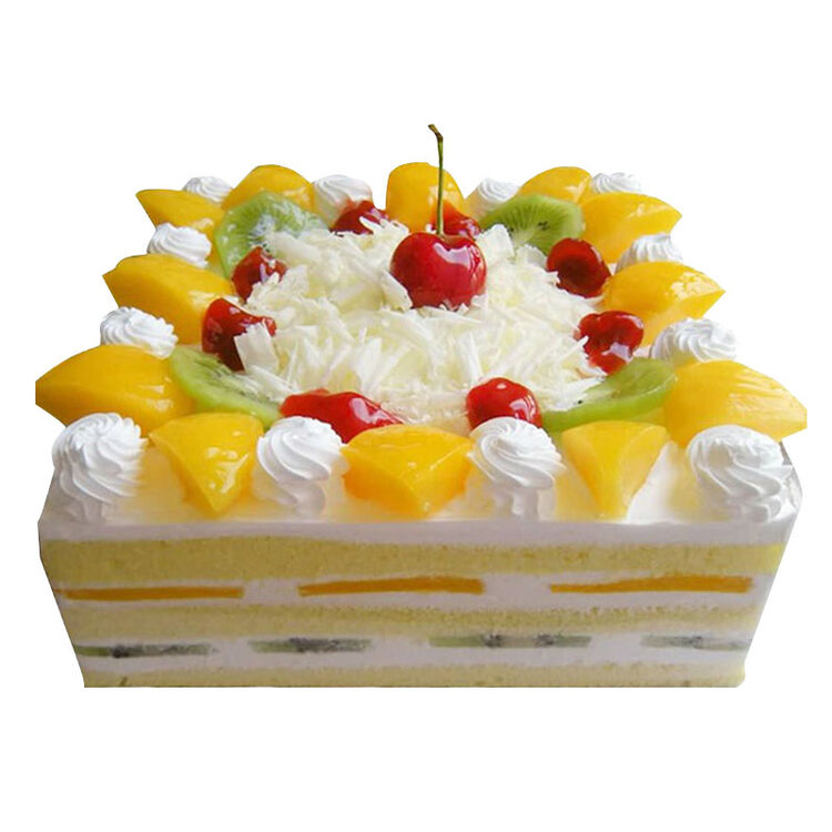 伊莎 蛋糕 水果方形生日蛋糕全国配送同城速递 北京上海广州深圳海南