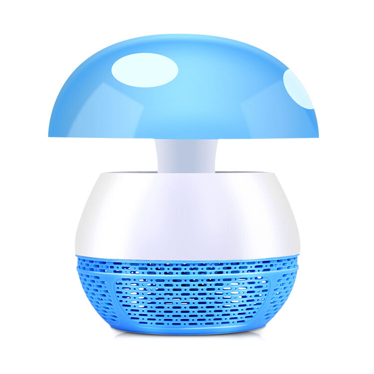 家用灭蚊灯usb光触媒吸入式蘑菇灭蚊器驱蚊灯led捕蚊器 蓝色