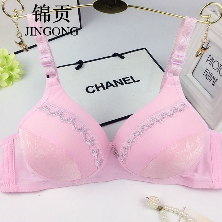 中老文胸薄款大码胸罩妈妈内衣 中老无钢圈文胸 粉色 80b