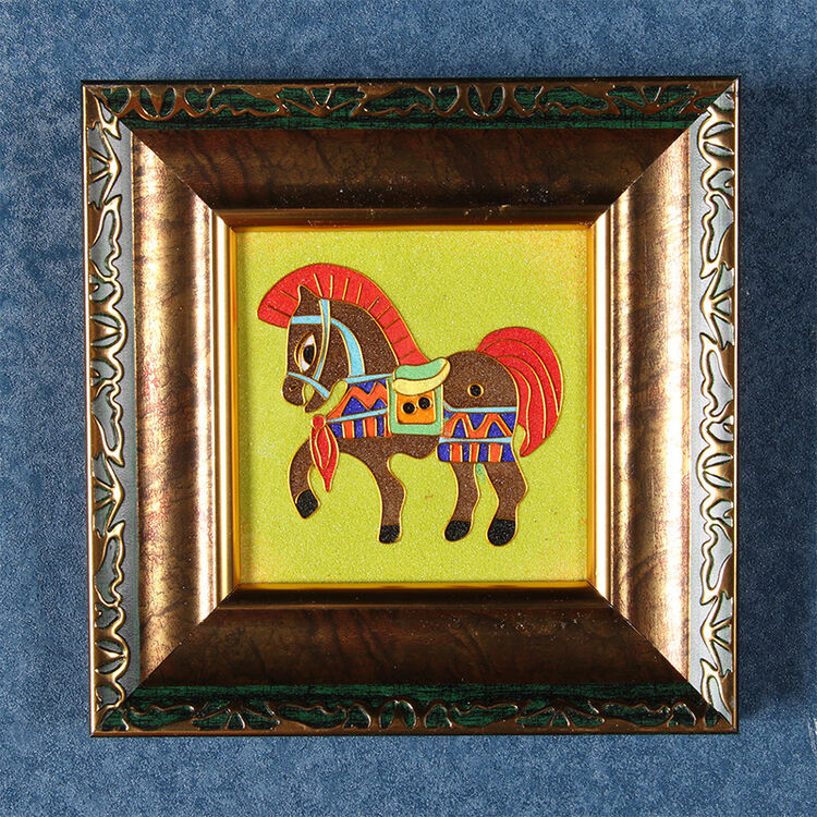 天美景泰蓝装饰画纯手工掐丝工艺画系列客厅装饰画挂画家居饰品手工艺