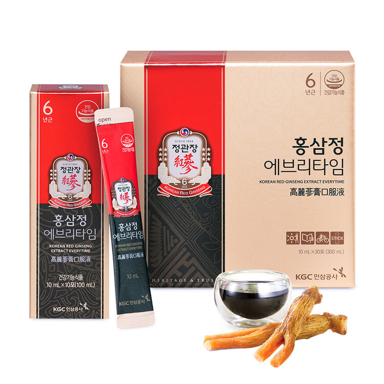 韩国进口 正官庄高丽参红参人参膏 便携红参精 宋仲基同款 10ml*30包