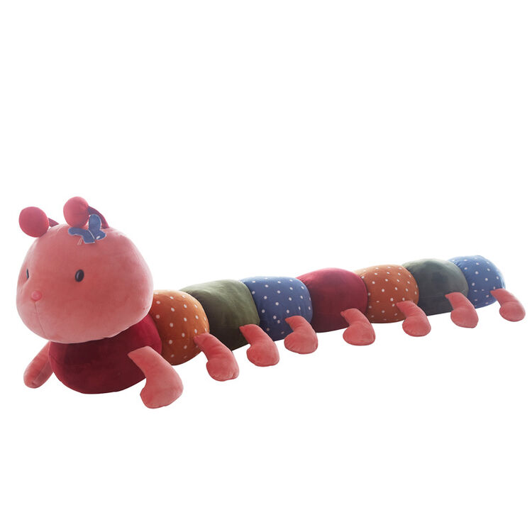 玩具睡觉抱枕公仔布娃娃玩偶生日礼物儿童送男女友 大号毛毛虫-玉色