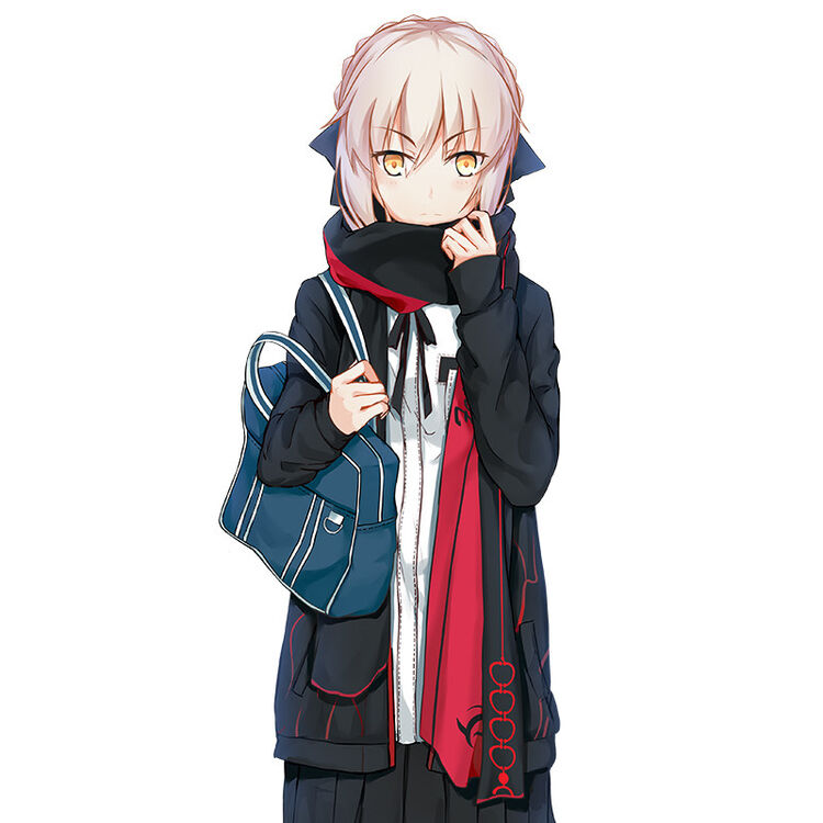 fate动漫周边黑saber吾王fgo围巾男二次元秋冬围脖黑无毛棉 黑saber