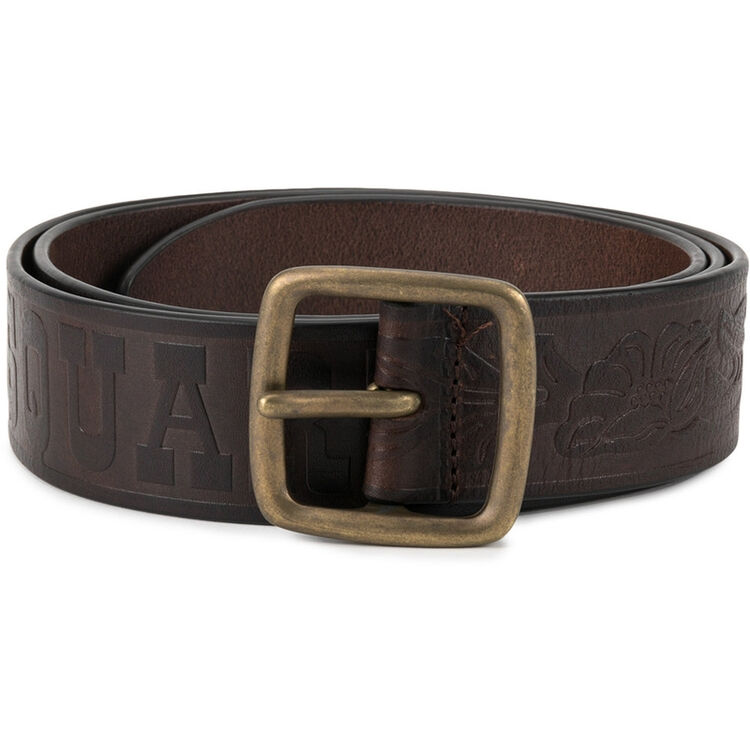 d二次方(dsquared2)奢侈品男士 2885383906 花朵压花皮带 brown m1168
