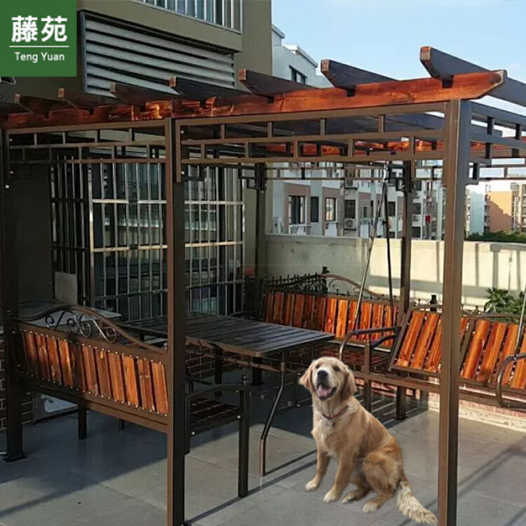 葡萄架铝合金凉亭庭院花架廊架户外别墅爬藤阳台楼顶花园秋千亭子