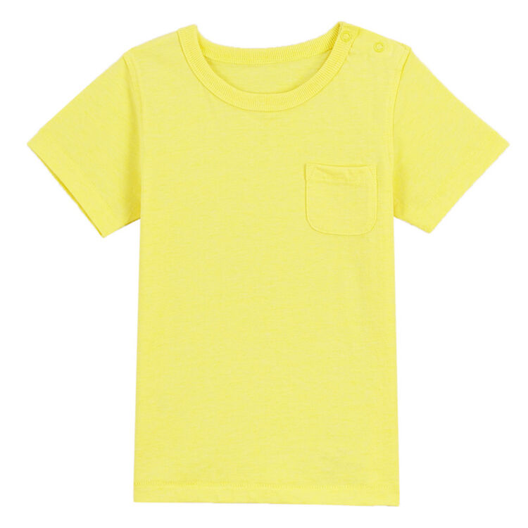 凡客童装|薄款百搭中性圆领短袖t恤吸湿速干夏季纯色款 荧光黄 90