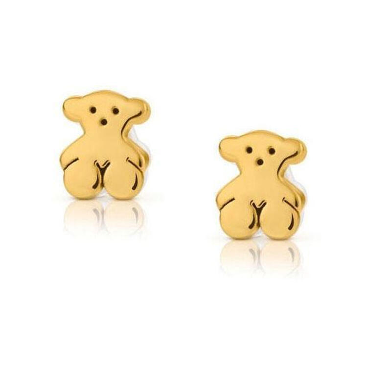桃丝熊(tous) 黄色 gold bear stud 耳环/耳钉/耳饰