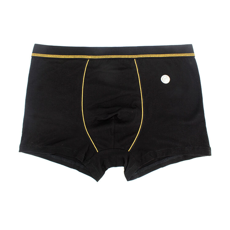 男士内裤头男平角裤衩,四角青年平脚高中生短裤 黑色 xl