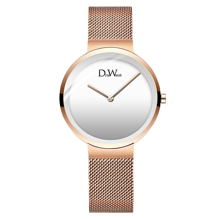 迪塔(ditawatch)2017新款情侣一对潮流手表男女士韩版简约时尚精钢带
