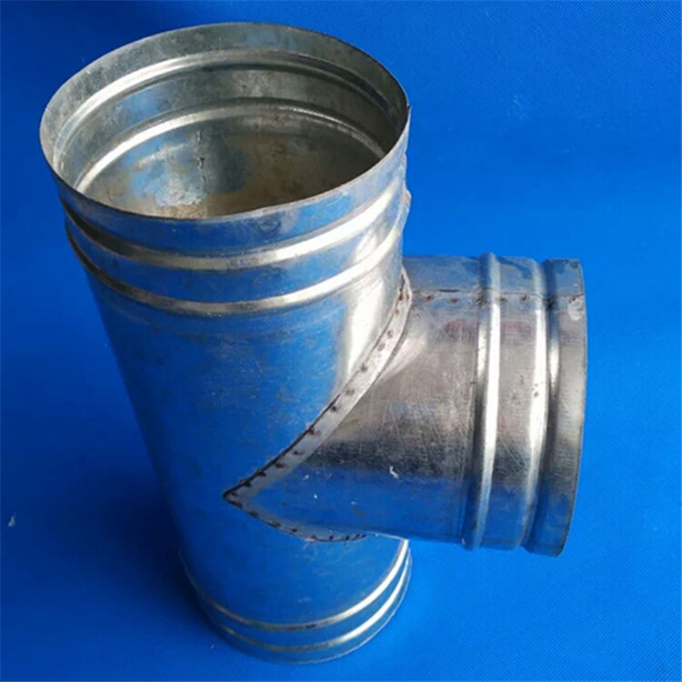 镀锌白铁皮螺旋风管三通浴霸抽油烟机换气扇风管三通接头手工焊接