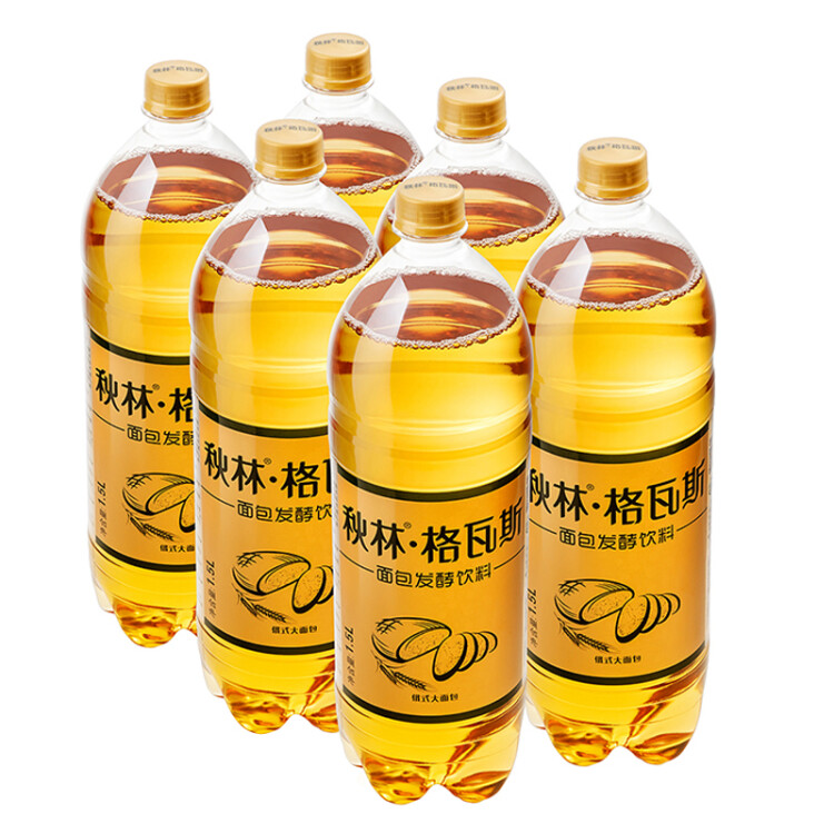 秋林格瓦斯 格瓦斯 俄罗斯风味 面包发酵饮料 1.5L*6瓶 整箱装 光明服务菜管家商品 