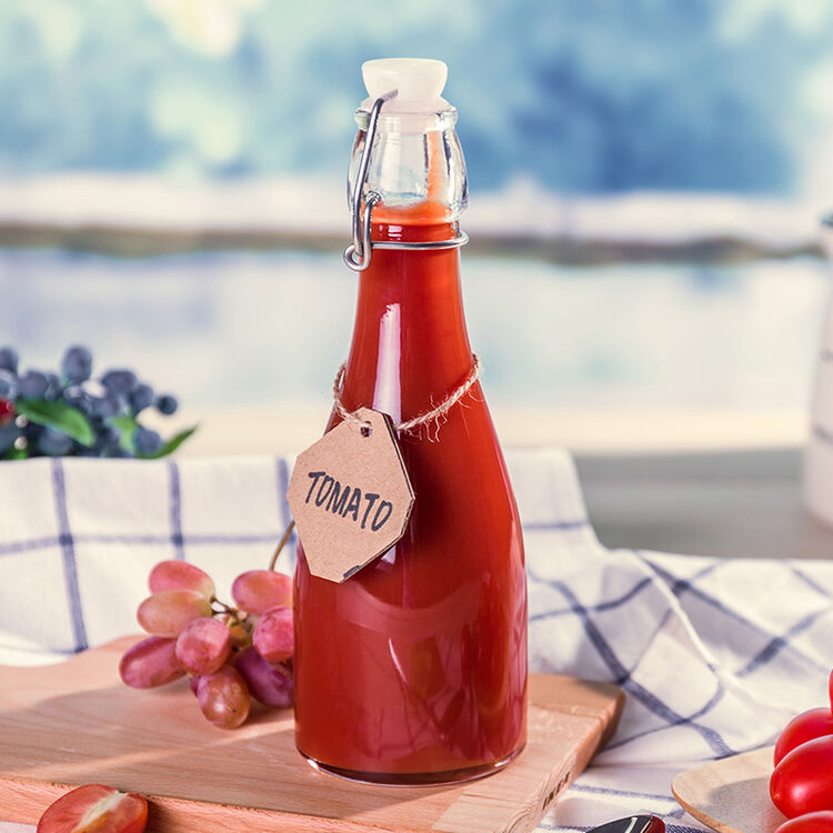 酿酒玻璃瓶红酒瓶空瓶泡酒瓶酵素酒瓶带盖葡萄酒瓶子 350ml单只