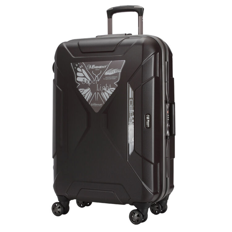 雅士eminent磨砂超轻25寸德国拜耳pc材质万向轮拉杆箱铝框箱9f7珠光