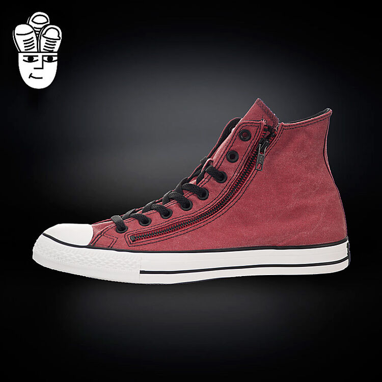 converse chuck taylor double zip匡威高帮潮鞋双拉链板鞋 140195c