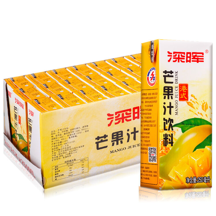 深晖 芒果汁饮料 港式 250毫升*24盒