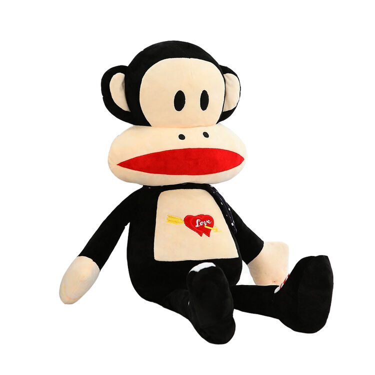 毛绒玩具有大号猴子抱枕玩偶送男女朋友生日礼物 大嘴猴黑色款80厘米