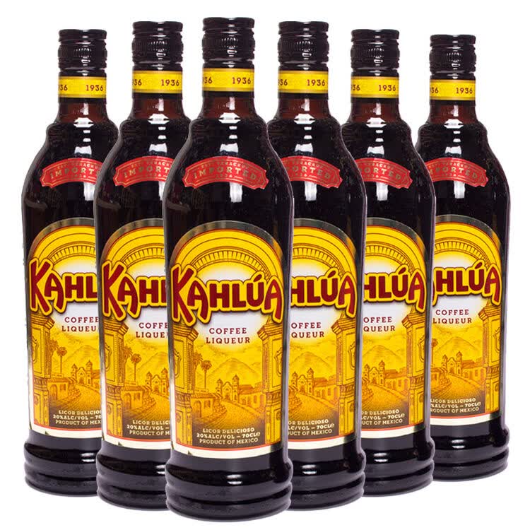 洋酒 甘露(kahlua)甘露咖啡利口酒 墨西哥咖啡蜜力娇酒 700ml 六瓶