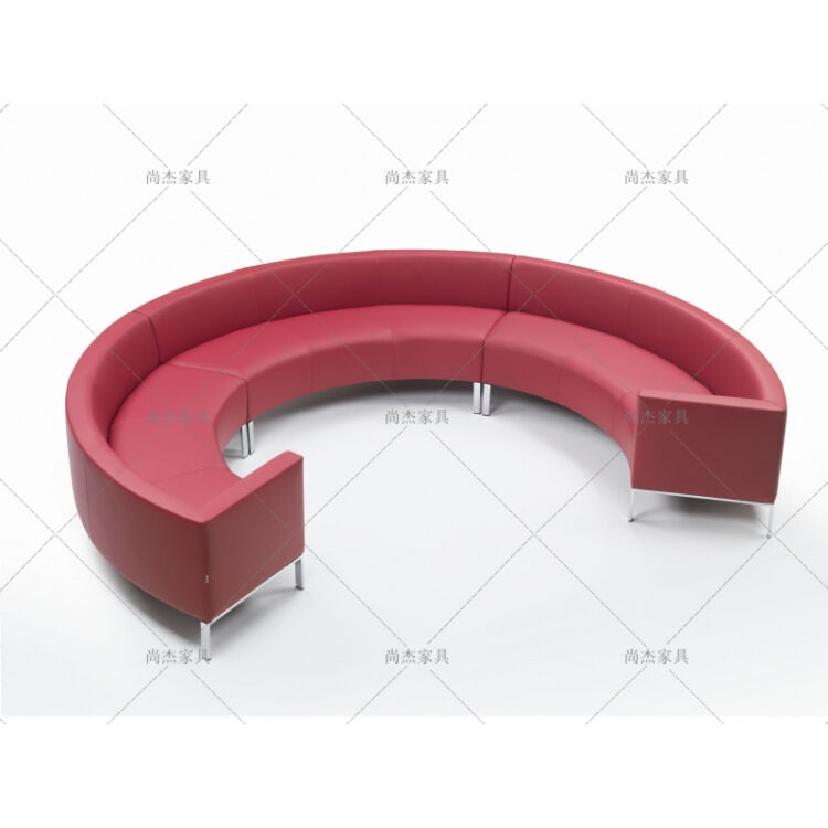 圆形半圆沙发弧形沙发卡座简约现代办公家具会客沙发等候接待造型 可