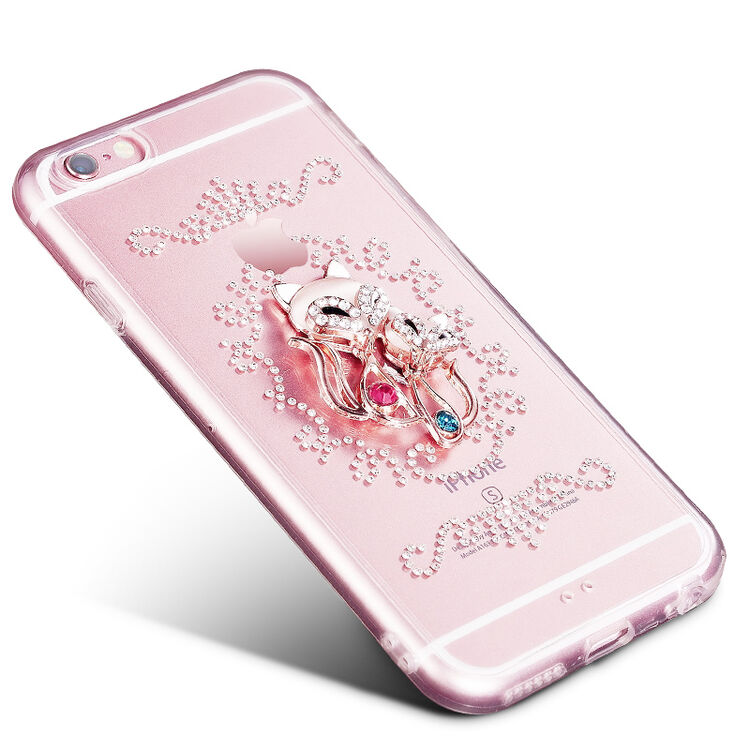 moby 手机壳水钻硅胶软壳新款奢华镶钻石 适用于iphone6 plus/苹果6