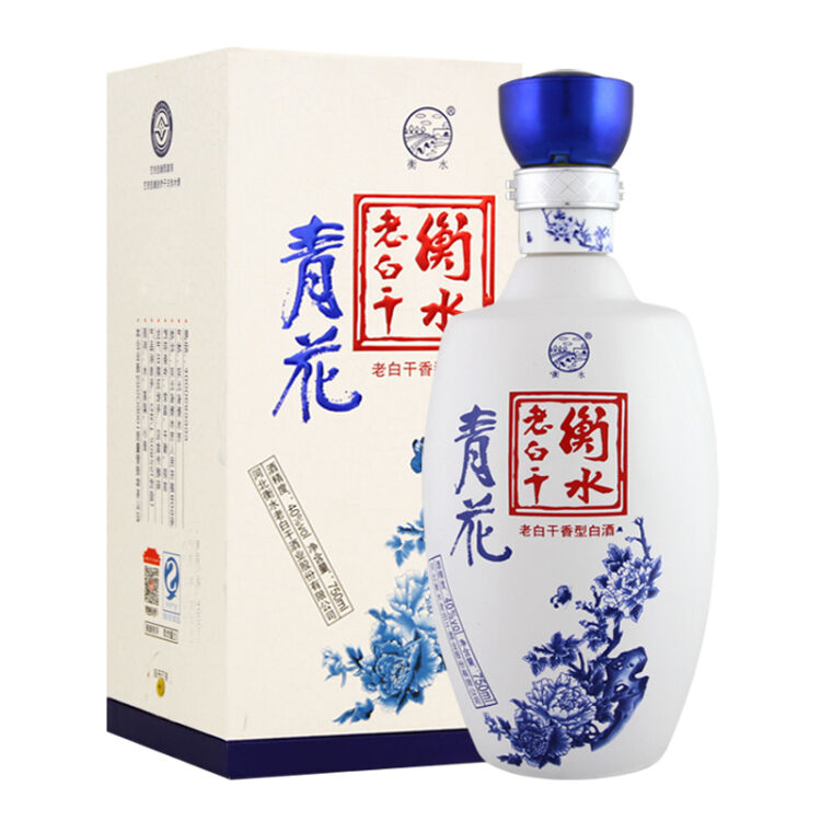 衡水老白干青花单瓶白酒40度750ml