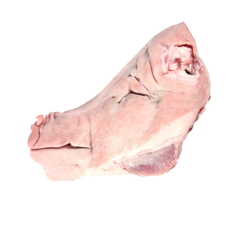 精气神 国产山黑猪半片无耳猪头2kg 冷冻半只猪头肉熟食原料 黑猪肉生鲜 光明服务菜管家商品 