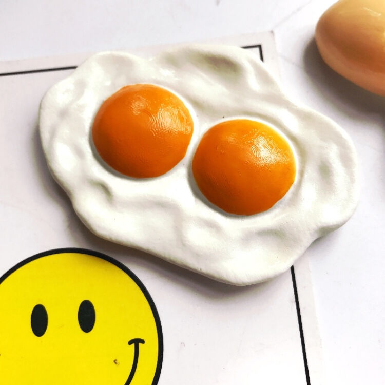 品质冰箱贴仿真鸡蛋逼真立体树脂冰箱贴卡通可爱 双黄蛋 中