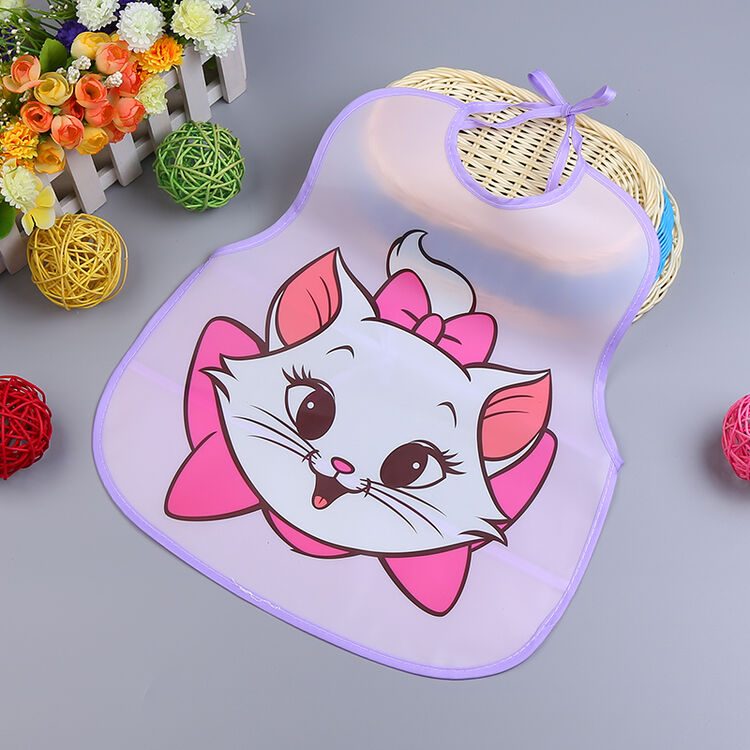 阿点兔 宝宝口水巾卡通动物婴儿小围嘴 男女宝宝口可爱饭兜64267 紫色