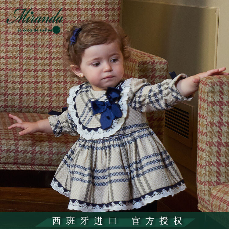 现货miranda宫廷风童装连衣裙17秋冬022-0142-v 12m