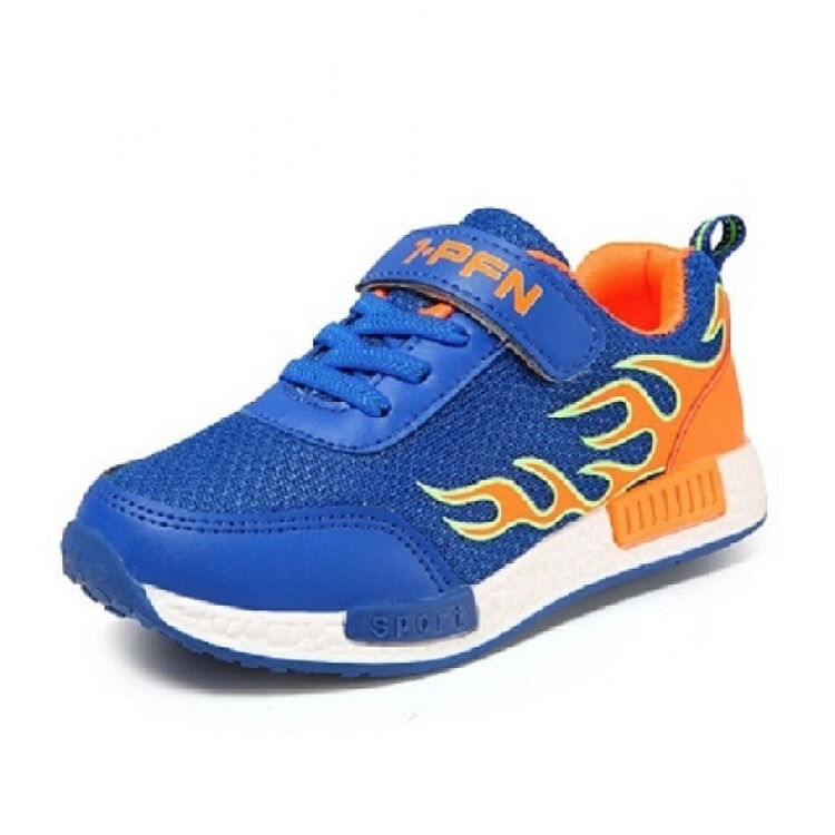 运动鞋春秋季新款儿童跑步鞋中大童男孩透气童鞋女童休闲鞋子 蓝色(单