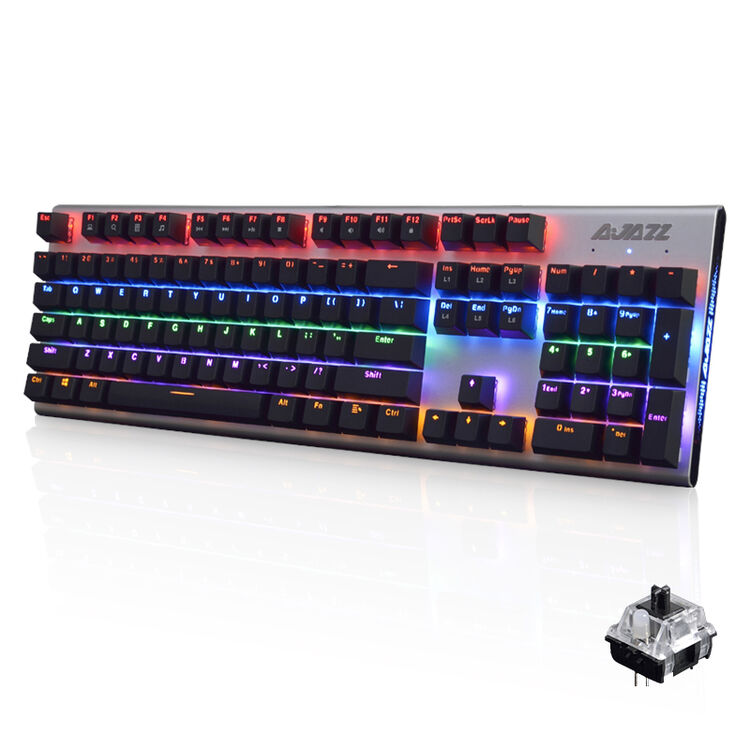 黑爵(ajazz)无极ak40 87键游戏机械键盘幻彩版 ak40s-104键幻彩版