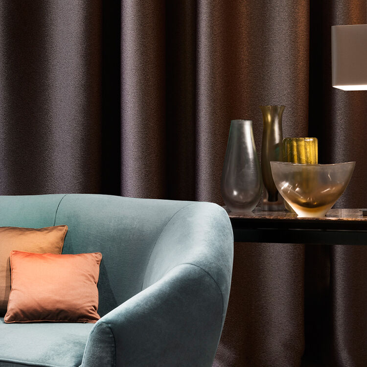 窗帘定制 客厅卧室别墅样板间酒店遮阳窗帘成品-beaver 6911-17银鼠灰