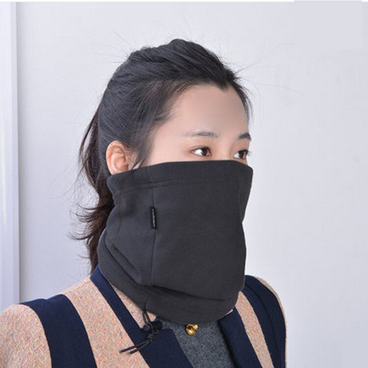 tuban抽绳围脖 骑行围巾 骑行口罩 户外围脖抓绒 冬季防风围巾面罩 纯