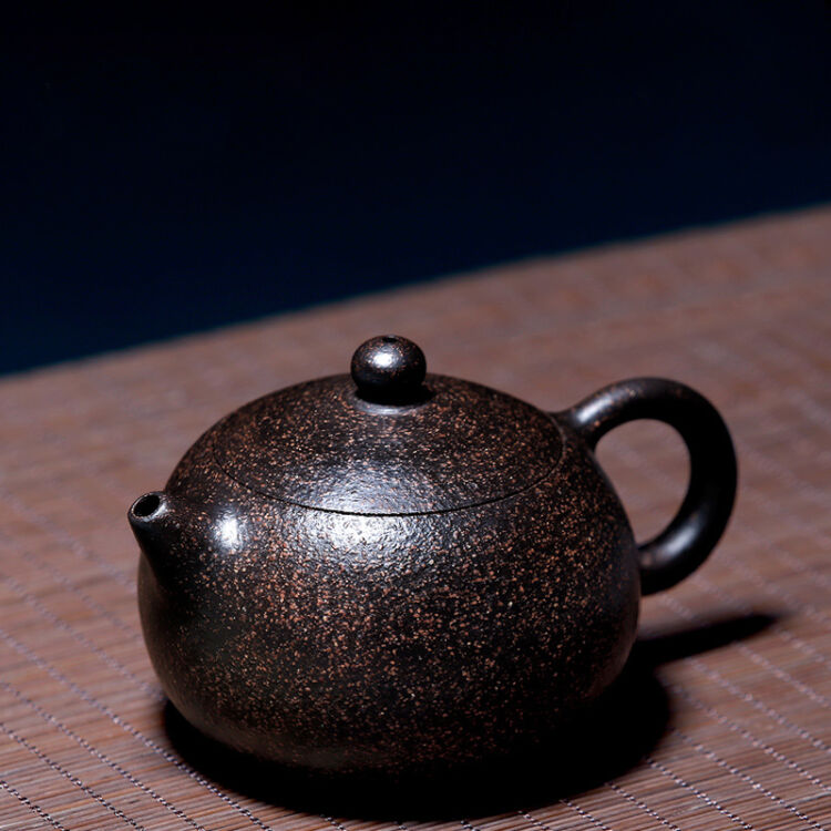 茗壶缘 紫砂壶 纯手工泡茶壶黑金砂茶具套组210cc