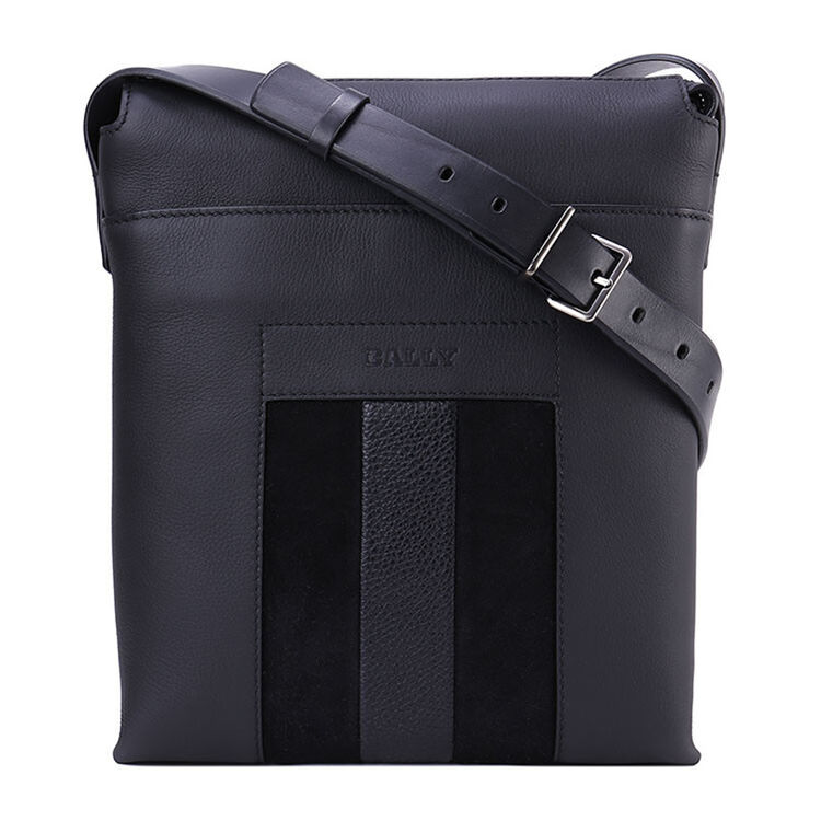 bally巴利男包 男士牛皮 深灰色 男士斜挎包 baumas 灰色 均码