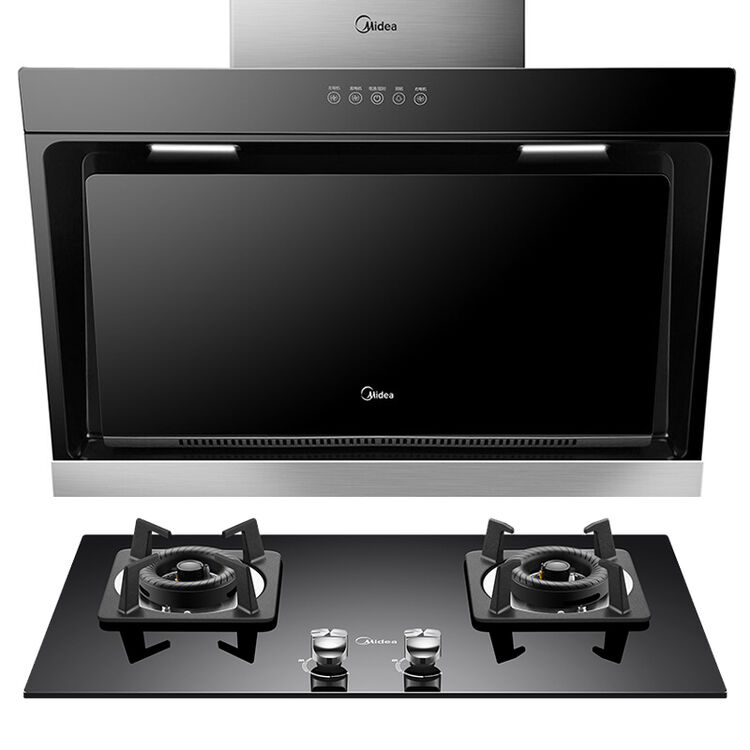 美的(midea)双电机大吸力 一级能效燃气灶 触控侧