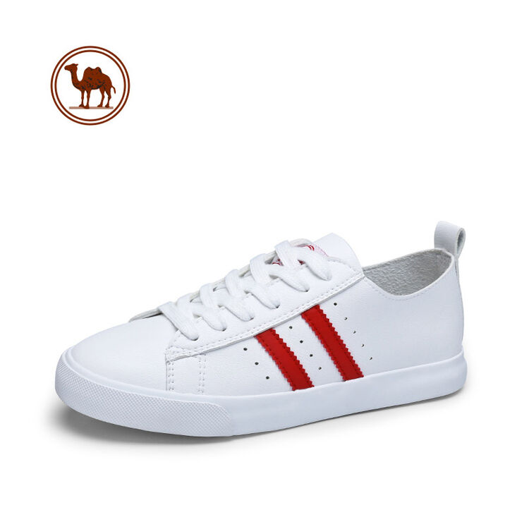 骆驼牌女鞋 2018春季潮流新款时尚舒适韩版平底休闲小白鞋 w81293551