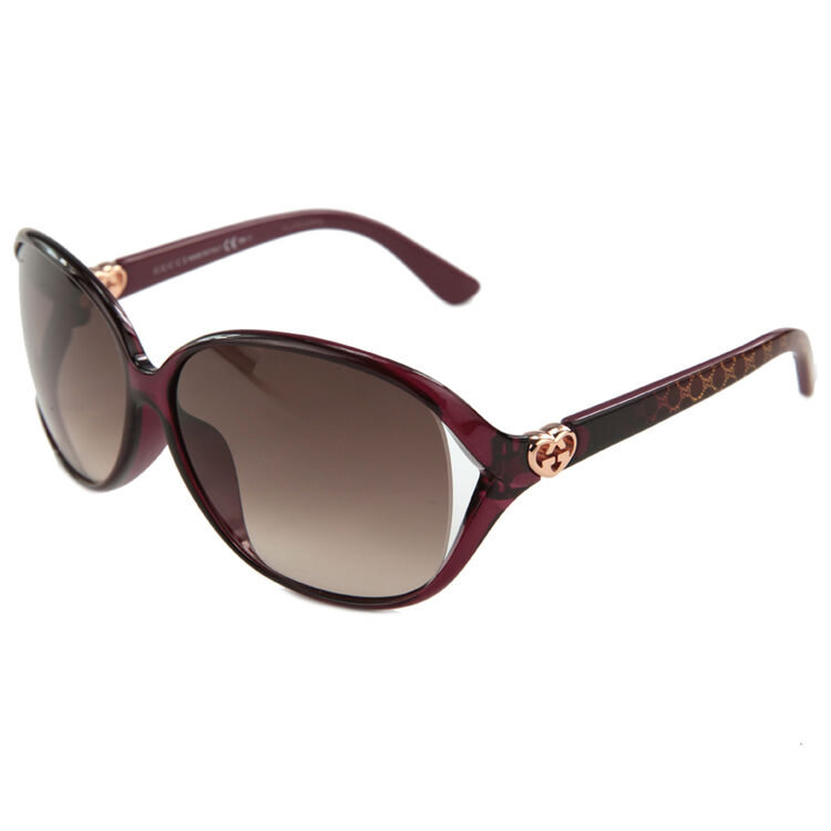 古驰gucci 女款太阳镜 gg 3792 f s ml6-d8 64 酒红色