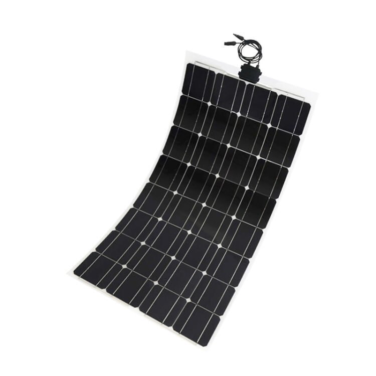 100w柔性太阳能电池板 车顶发电系统 半柔性房车太阳能板